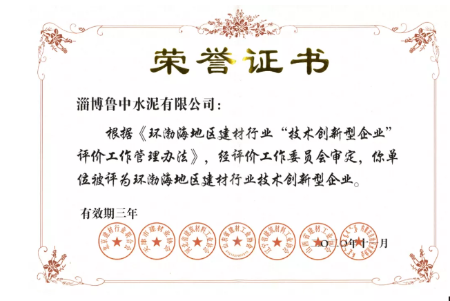 魯中水泥榮獲技術(shù)創(chuàng)新型企業(yè)榮譽(yù)稱(chēng)號(hào)95