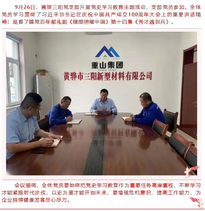 黃驊三陽黨支部召開黨史學習教育主題活動55