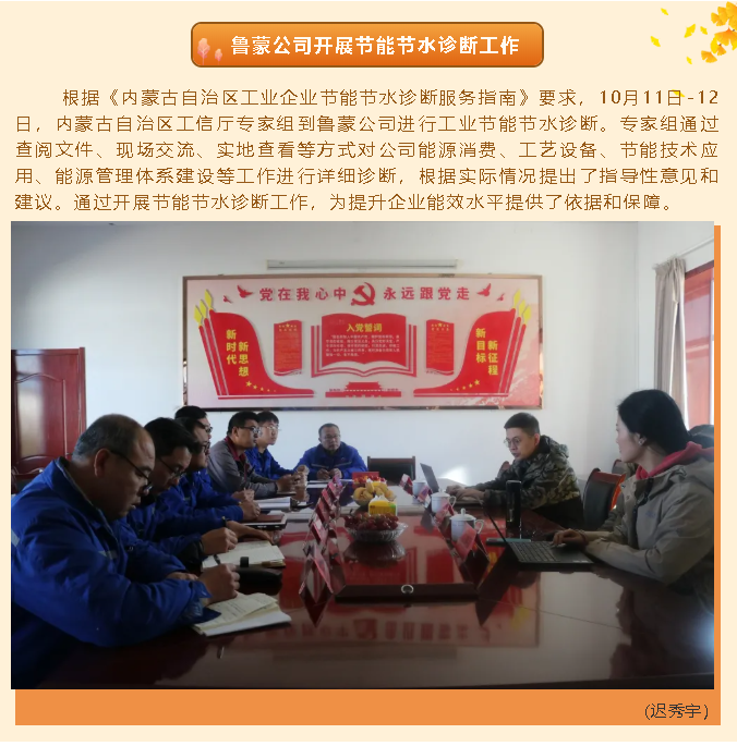 魯蒙公司開展節(jié)能節(jié)水診斷工作14