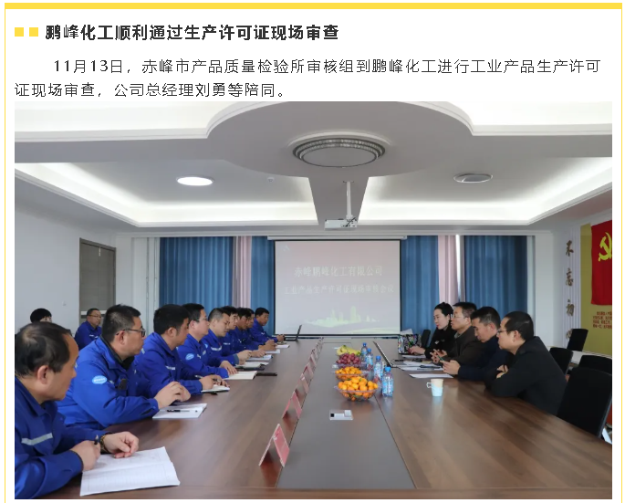 鵬峰化工順利通過(guò)生產(chǎn)許可證現(xiàn)場(chǎng)審查26